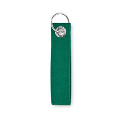 Vue Porte-clés en feutre RPET - Suora de couleur vert| Krokrodeal
