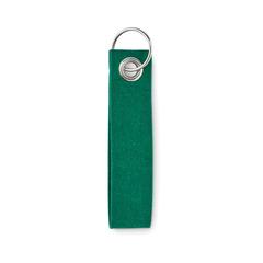 Vue Porte-clés en feutre RPET - Suora de couleur vert| Krokrodeal