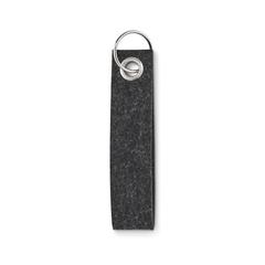 Vue Porte-clés en feutre RPET - Suora de couleur gris| Krokrodeal