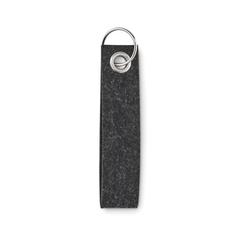 Vue Porte-clés en feutre RPET - Suora de couleur gris| Krokrodeal
