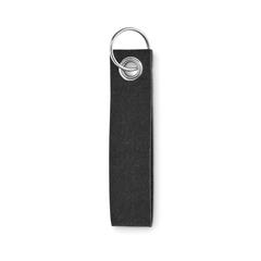 Vue Porte-clés en feutre RPET - Suora de couleur noir| Krokrodeal