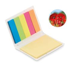 Vue Bloc-notes en papier à planter - Vison seed de couleur blanc| Krokrodeal