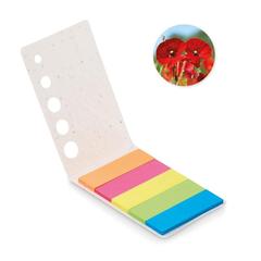 Vue Notes adhésives en papier à pla - Memo seed de couleur blanc| Krokrodeal