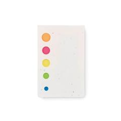 Vue Notes adhésives en papier à pla - Memo seed de couleur blanc| Krokrodeal
