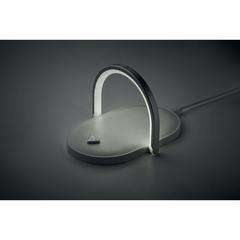 Vue Chargeur sans fil lampe - Jupiter de couleur blanc| Krokrodeal