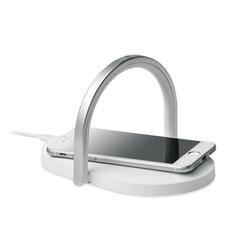 Vue Chargeur sans fil lampe - Jupiter de couleur blanc| Krokrodeal