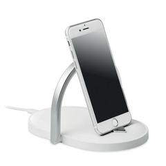 Vue Chargeur sans fil lampe - Jupiter de couleur blanc| Krokrodeal