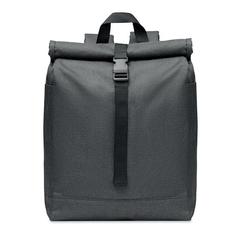 Vue Sac à dos 600D RPET 2 tons - Udine de couleur noir| Krokrodeal