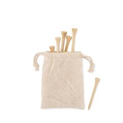 Vue 20 tees de golf en bambou - Birdie de couleur marron| Krokrodeal