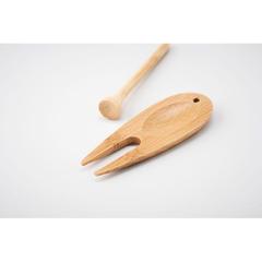 Vue Relève pitch en bambou - Bogey de couleur marron| Krokrodeal