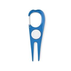 Vue Relève pitch en aluminium - Mulligan de couleur bleu| Krokrodeal