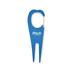 Vue Relève pitch en aluminium - Mulligan de couleur bleu| Krokrodeal