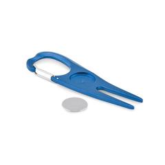 Vue Relève pitch en aluminium - Mulligan de couleur bleu| Krokrodeal