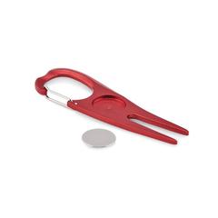 Vue Relève pitch en aluminium - Mulligan de couleur rouge| Krokrodeal
