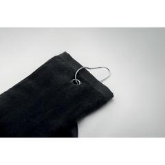 Vue Serviette de golf en coton avec - Hitowgo de couleur noir| Krokrodeal