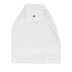 Vue Serviette de golf en coton avec - Hitowgo de couleur blanc| Krokrodeal