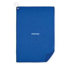 Vue Serviette de golf en RPET - Towgo de couleur bleu| Krokrodeal