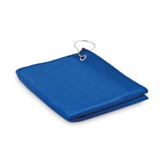 Vue Serviette de golf en RPET - Towgo de couleur bleu| Krokrodeal