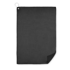 Vue Serviette de golf en RPET - Towgo de couleur noir| Krokrodeal