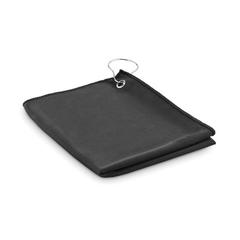 Vue Serviette de golf en RPET - Towgo de couleur noir| Krokrodeal