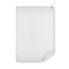 Vue Serviette de golf en RPET - Towgo de couleur blanc| Krokrodeal