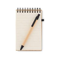 Vue Set de bloc-notes A6 en bambou - Sonorabam de couleur noir| Krokrodeal