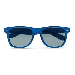 Vue Lunettes de soleil en RPET - Macusa de couleur bleu| Krokrodeal