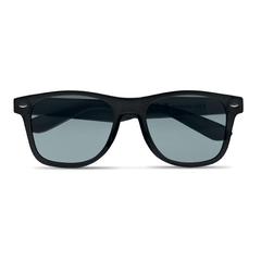 Vue Lunettes de soleil en RPET - Macusa de couleur noir| Krokrodeal