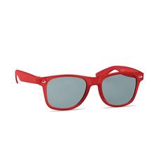Vue Lunettes de soleil en RPET - Macusa de couleur rouge| Krokrodeal