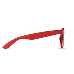 Vue Lunettes de soleil en RPET - Macusa de couleur rouge| Krokrodeal
