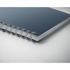 Vue Carnet A5 à spirales en RPET - Anotate de couleur bleu| Krokrodeal