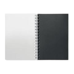 Vue Carnet A5 à spirales en RPET - Anotate de couleur noir| Krokrodeal