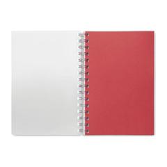 Vue Carnet A5 à spirales en RPET - Anotate de couleur rouge| Krokrodeal