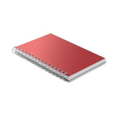 Vue Carnet A5 à spirales en RPET - Anotate de couleur rouge| Krokrodeal