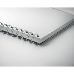 Vue Carnet A5 à spirales en RPET - Anotate de couleur blanc| Krokrodeal