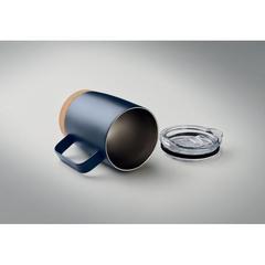 Vue Gobelet double paroi 300ml - Ruby de couleur bleu| Krokrodeal