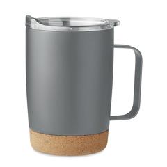 Vue Gobelet double paroi 300ml - Ruby de couleur gris| Krokrodeal