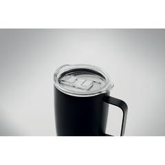 Vue Gobelet double paroi 300ml - Ruby de couleur noir| Krokrodeal