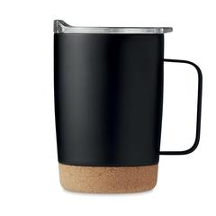 Vue Gobelet double paroi 300ml - Ruby de couleur noir| Krokrodeal