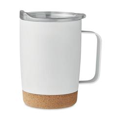 Vue Gobelet double paroi 300ml - Ruby de couleur blanc| Krokrodeal