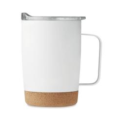 Vue Gobelet double paroi 300ml - Ruby de couleur blanc| Krokrodeal