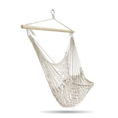 Vue Hamac en toile poly coton - Macachair de couleur marron| Krokrodeal