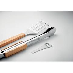 Vue Tablier BBQ set - Sous chef de couleur noir| Krokrodeal