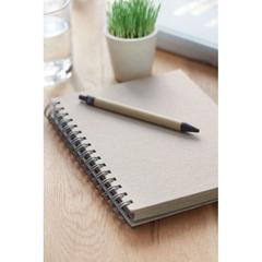 Vue Carnet à spirales A5 - Grass book de couleur marron| Krokrodeal
