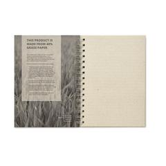 Vue Carnet à spirales A5 - Grass book de couleur marron| Krokrodeal