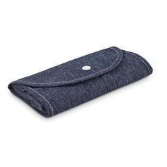 Vue Sac shopping pliable 140 gr/m² - Duofold de couleur bleu| Krokrodeal