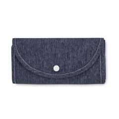 Vue Sac shopping pliable 140 gr/m² - Duofold de couleur bleu| Krokrodeal
