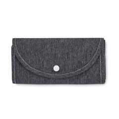 Vue Sac shopping pliable 140 gr/m² - Duofold de couleur noir| Krokrodeal