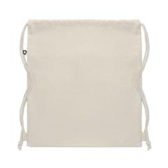 Vue Sac à cordon en coton recyclé - Panda bag de couleur marron| Krokrodeal