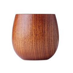 Vue Gobelet en bois de chêne 250 ml - Ovalis de couleur marron| Krokrodeal